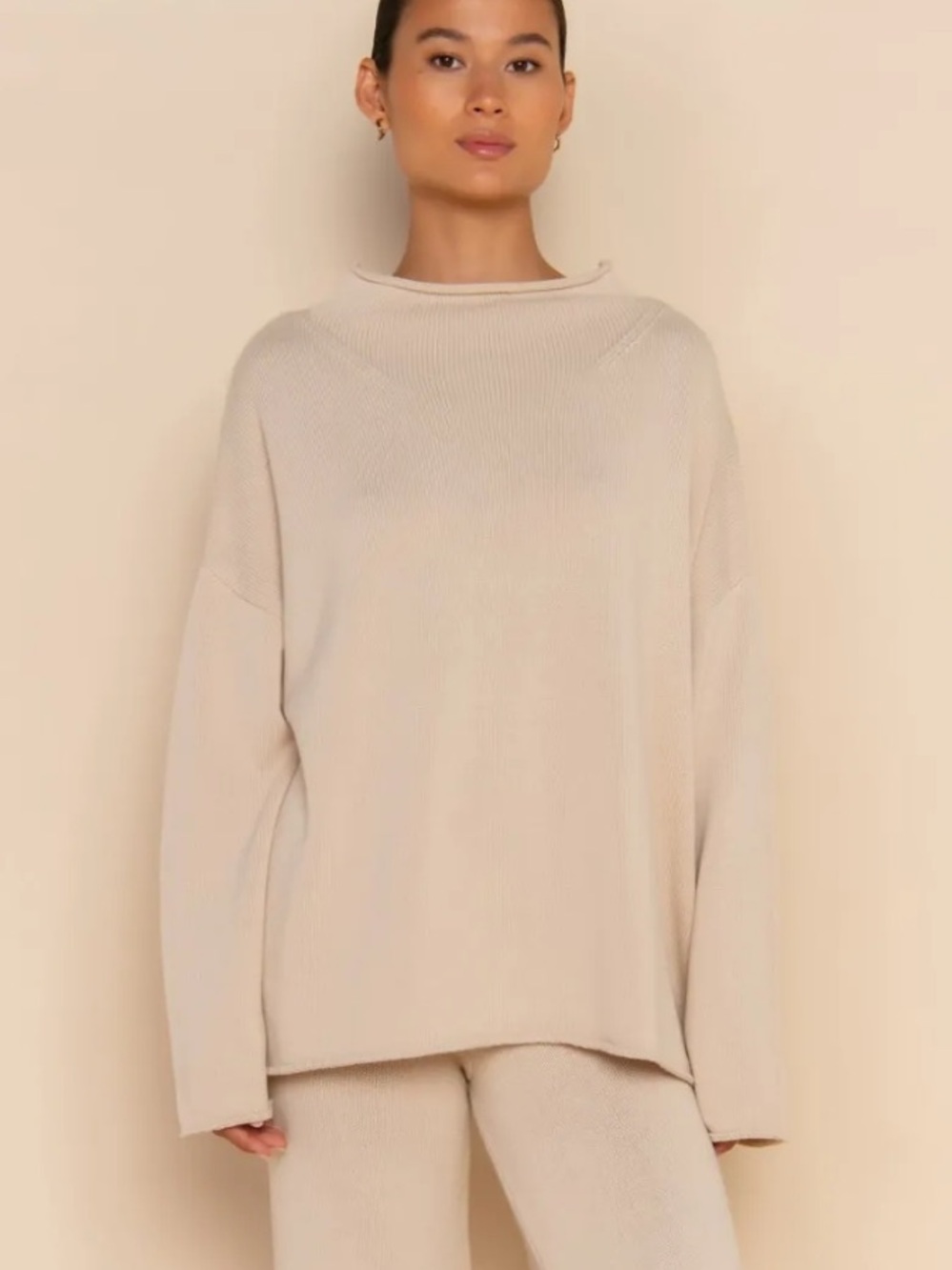 Elce Swim MAR JUMPER Pullover Sweater STONE Tan Knit Size Small S